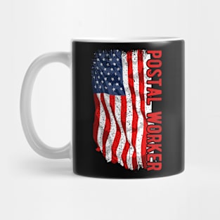 Postal worker American Flag 4th of July Patriotic USA Mug